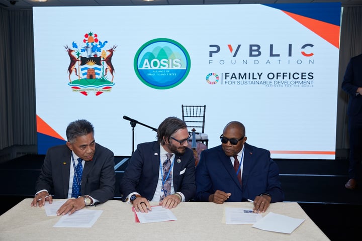 Partnership for the Establishment of a SIDS Global Data Hub: PVBLIC Foundation, Antigua and Barbuda, and AOSIS Sign Historic Tripartite Agreement at UNGA 78'